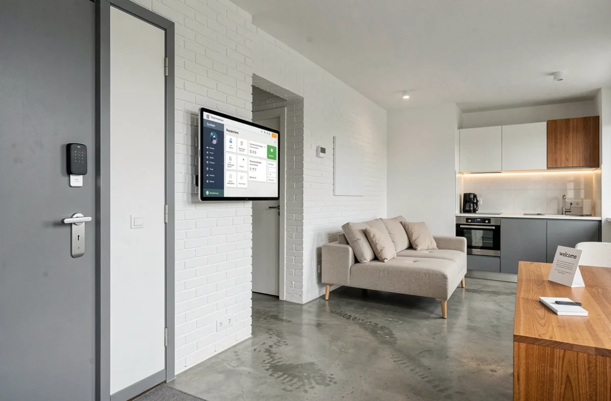 Appartement de location courte durée à Lille géré automatiquement par BnbLord avec serrure connectée et tableau de bord numérique