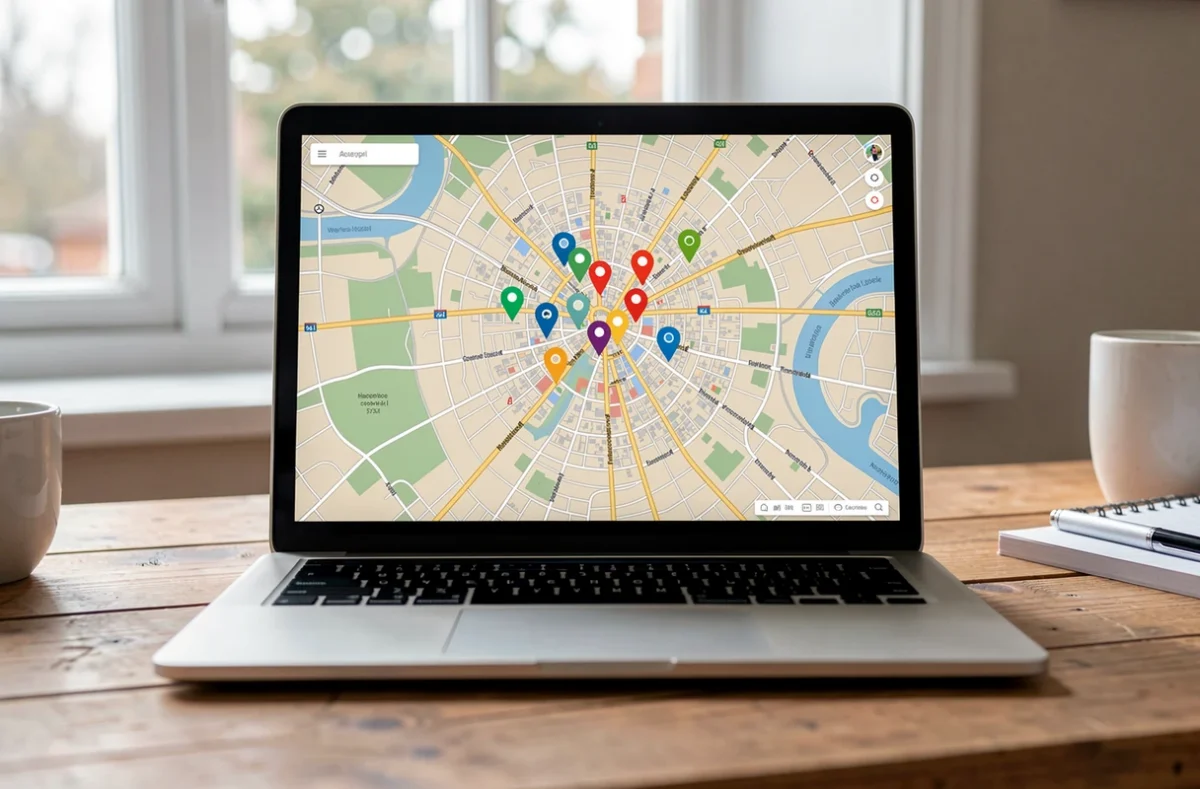 Carte numérique des ventes immobilières d'un quartier