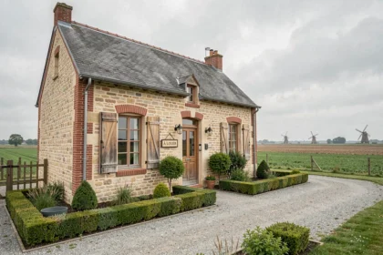 Charmant gîte en pierre typique du Nord de la France avec jardin soigné et panneau de location saisonnière