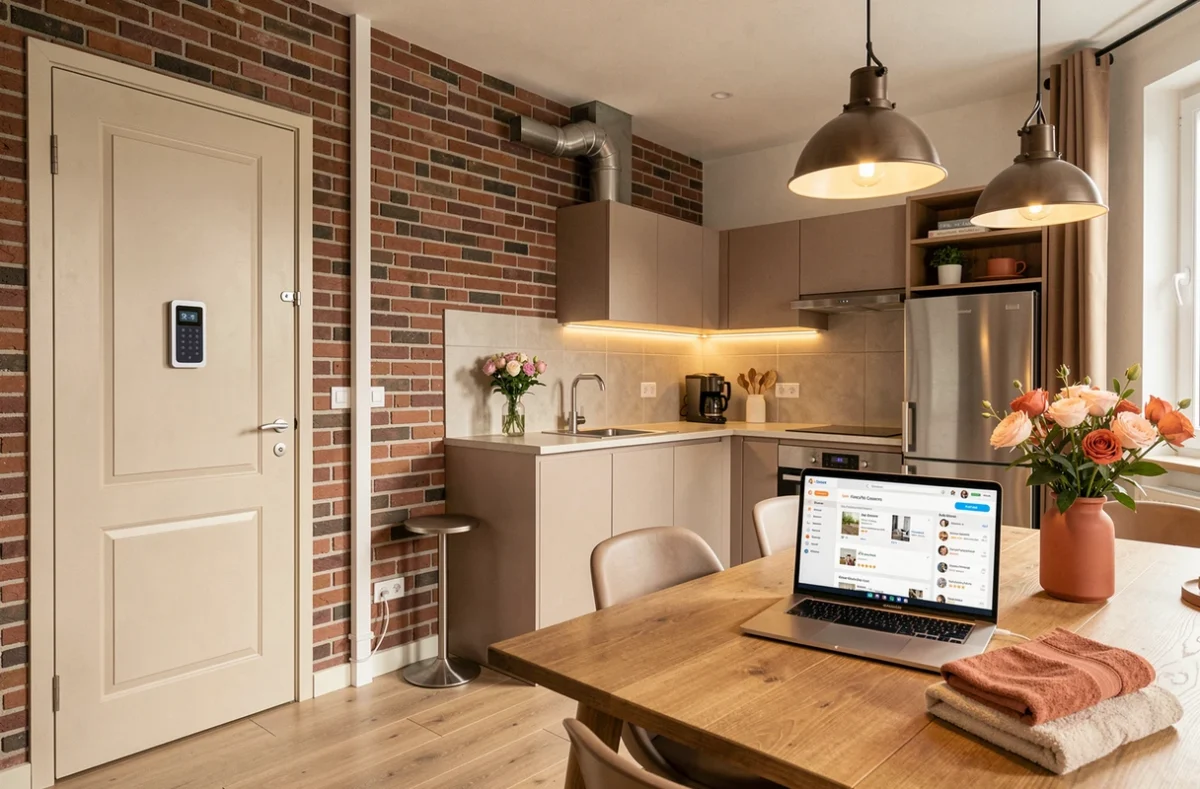 Appartement en location courte durée à Lille géré par Luckey Airbnb avec clé numérique et interface de gestion en ligne