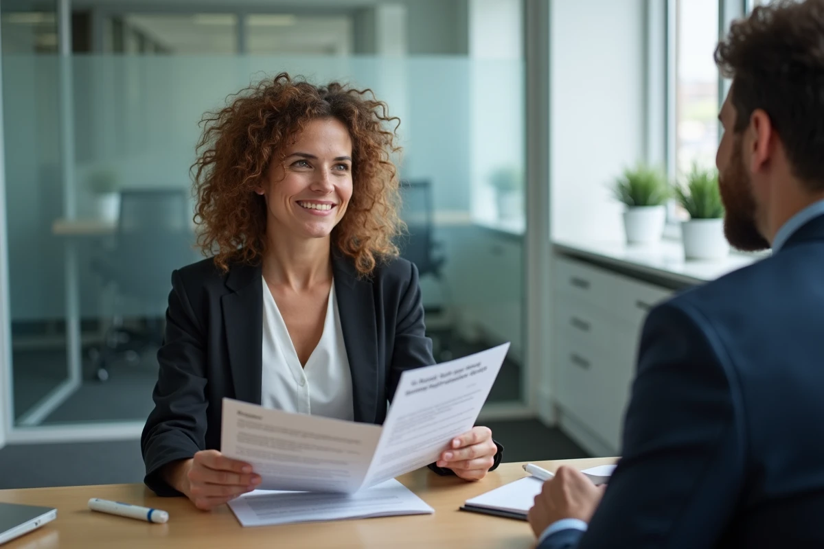 Propriétaire bailleurs en rendez-vous avec un conseiller pour souscrire une assurance loyer impayé